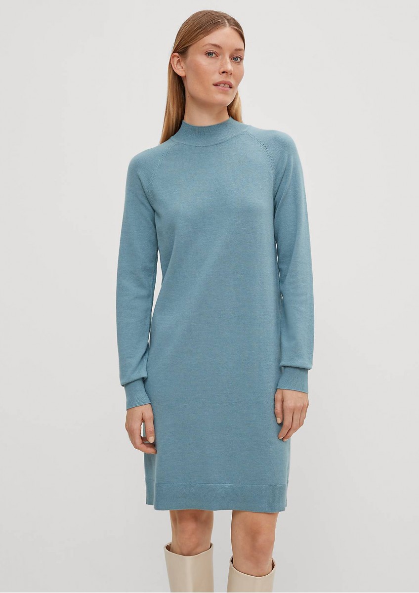 Женское бирюзово-синее платье