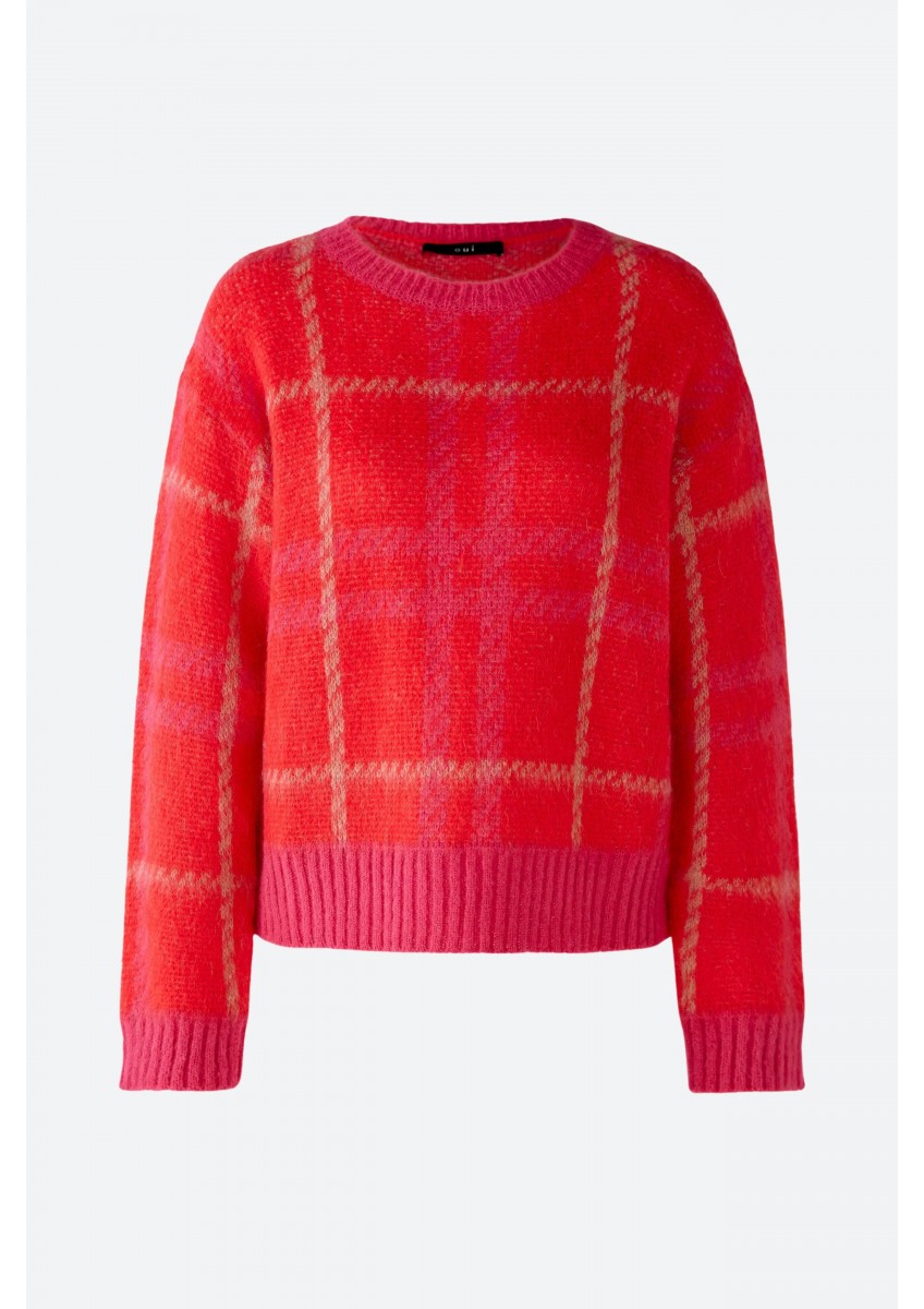 Женский красный свитер из альпаки