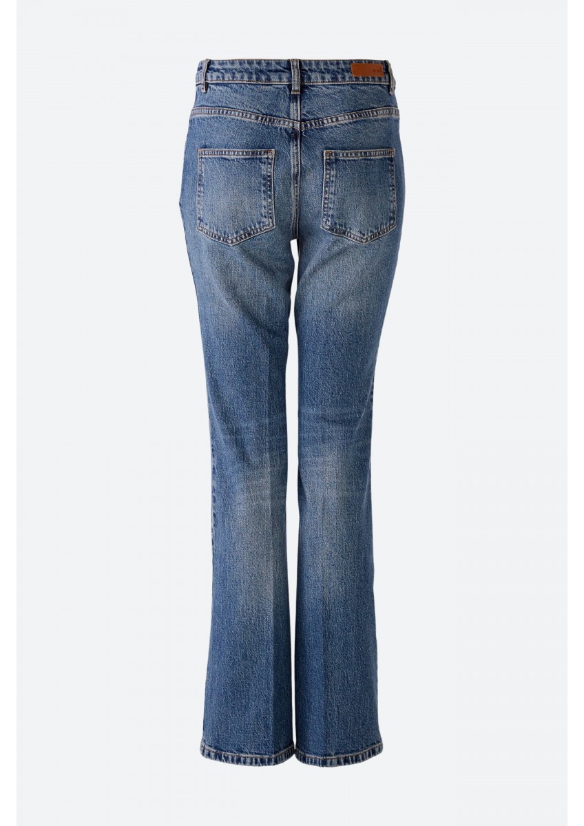 Женские синие джинсы средней посадки