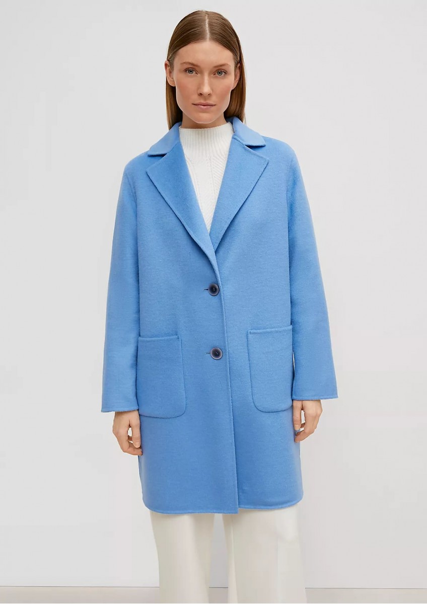 Женское голубое пальто