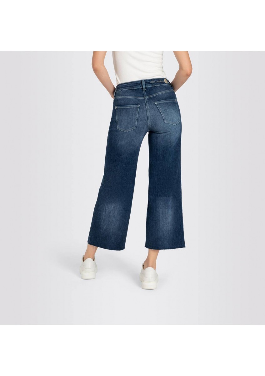 Женские синие широкие джинсы
