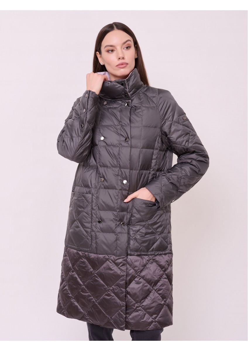 Женское темно-серое пальто Franco Vello