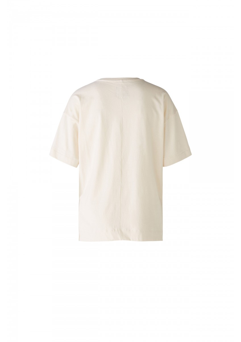 Женская белая футболка с цветочным принтом OUI