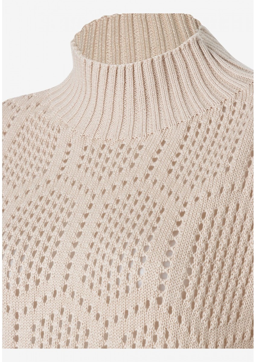 Женский бежевый пуловер с короткими рукавами MORE & MORE
