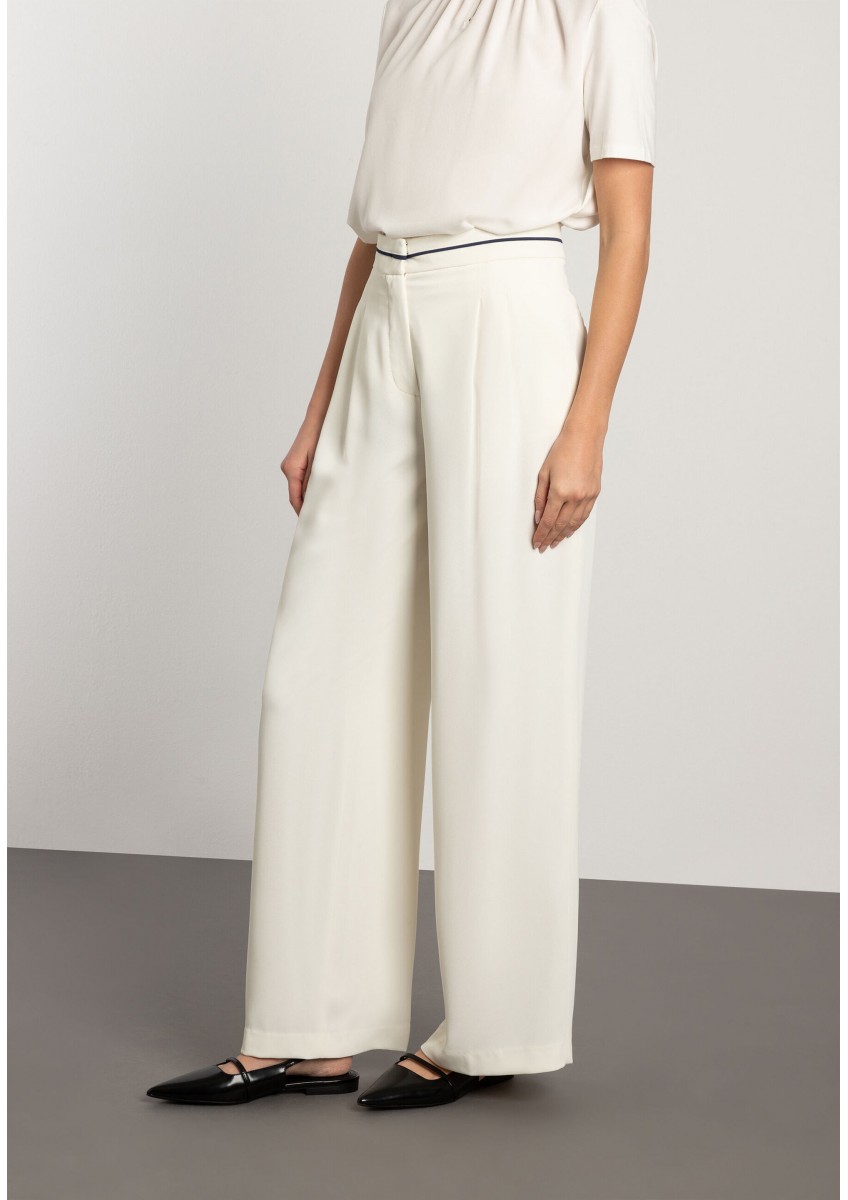 Женские белые широкие брюки MORE & MORE