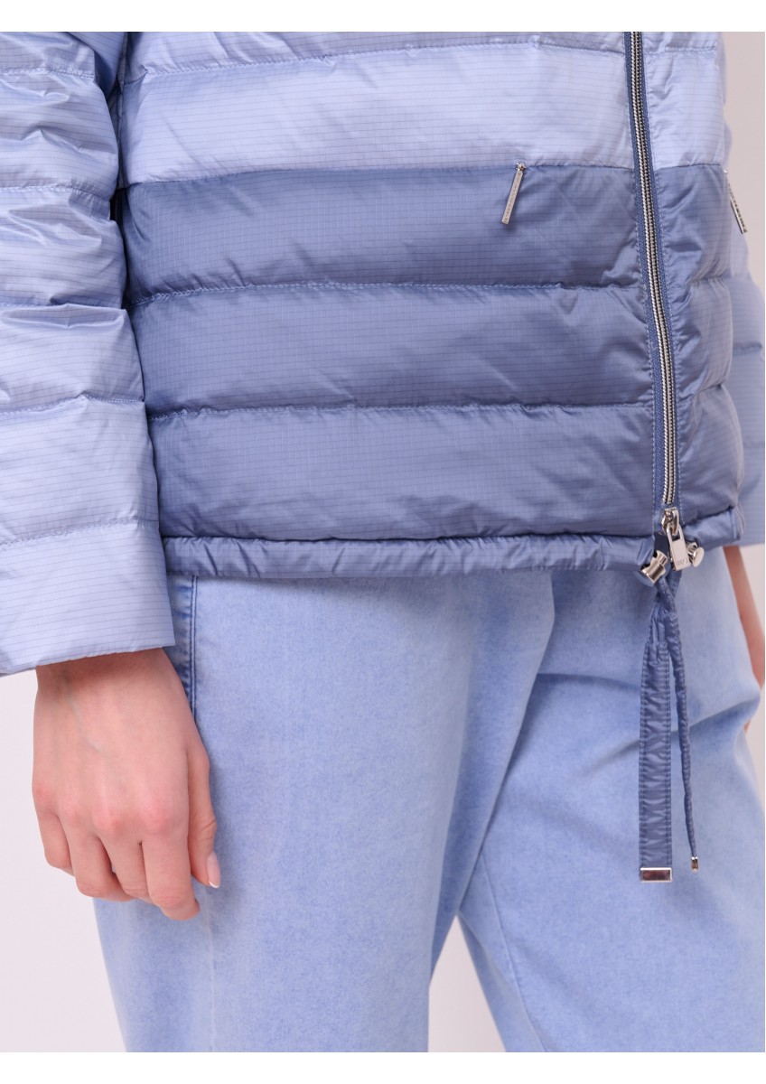 Женская серо-голубая утепленная куртка Franco Vello