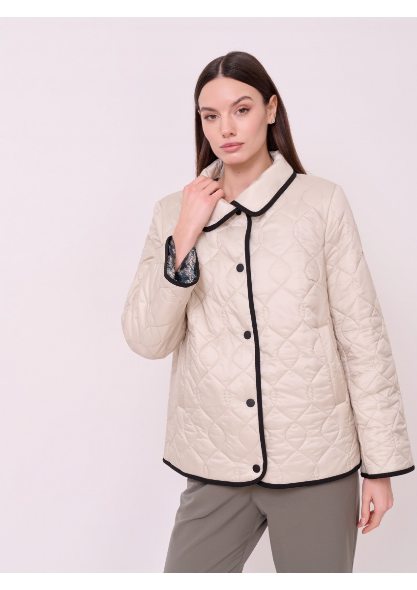 Женская светло-бежевая утепленная куртка Franco Vello