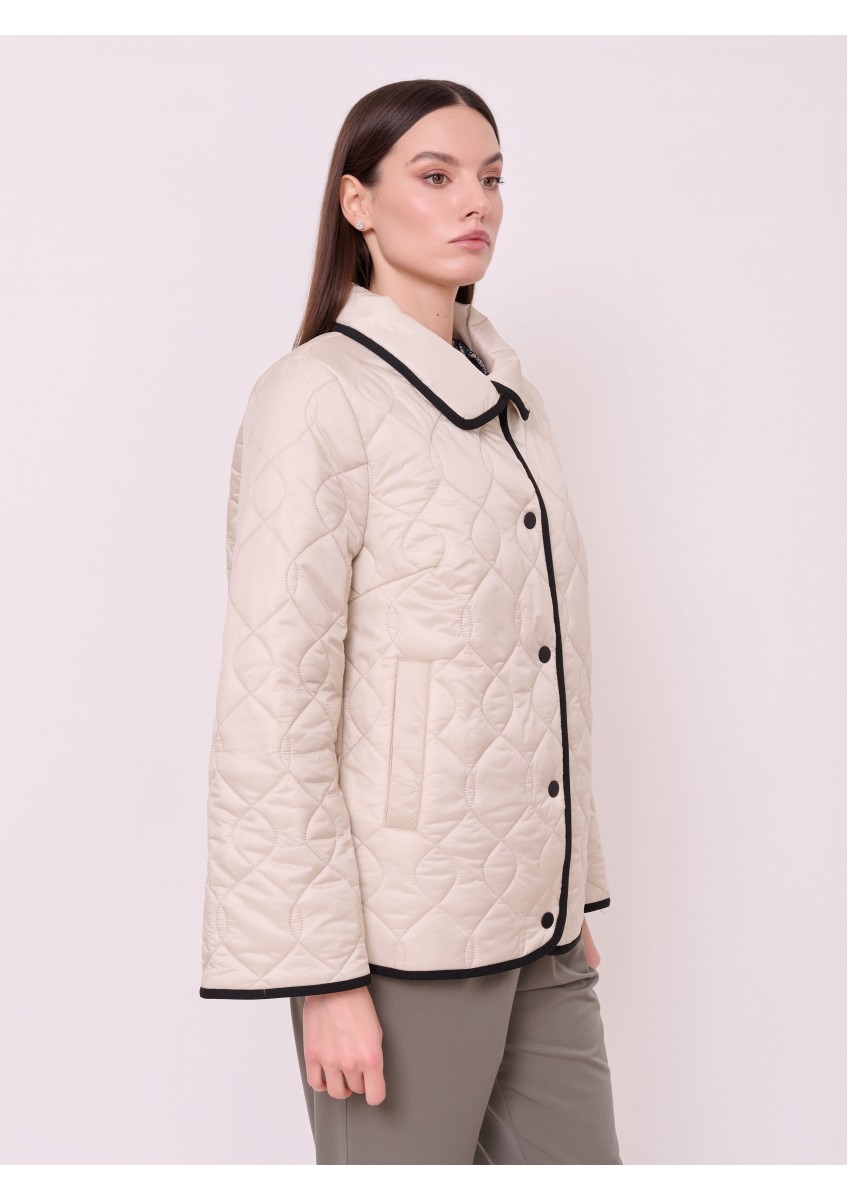 Женская светло-бежевая утепленная куртка Franco Vello