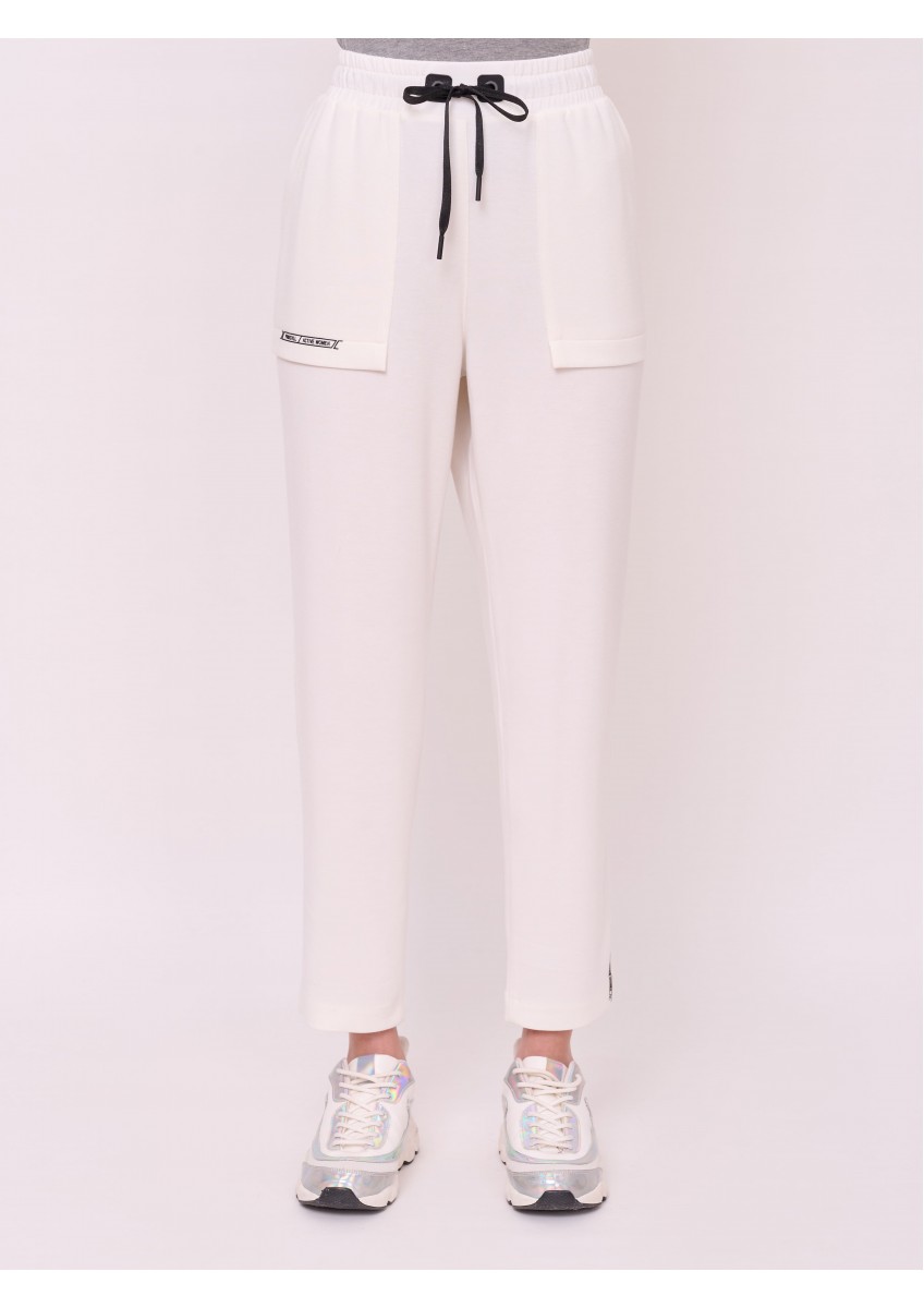 Женские белые трикотажные брюки Franco Vello