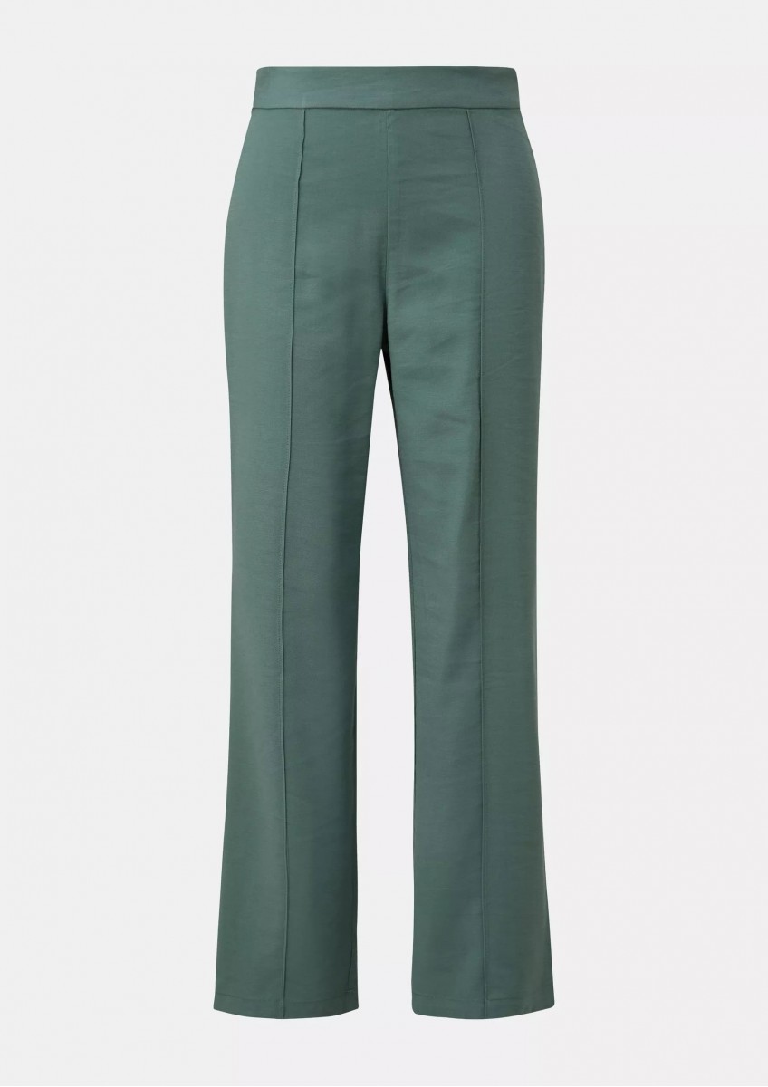 Женские темно-шалфейные зеленые брюки Comma